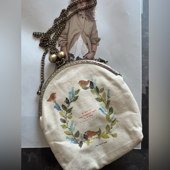 Handbags - Vintage Floral Canvas Crossbody Bag